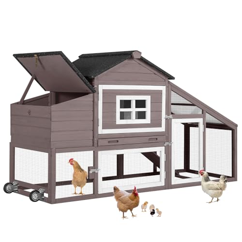 Large Mobile Chicken Coop with Wheels U34209