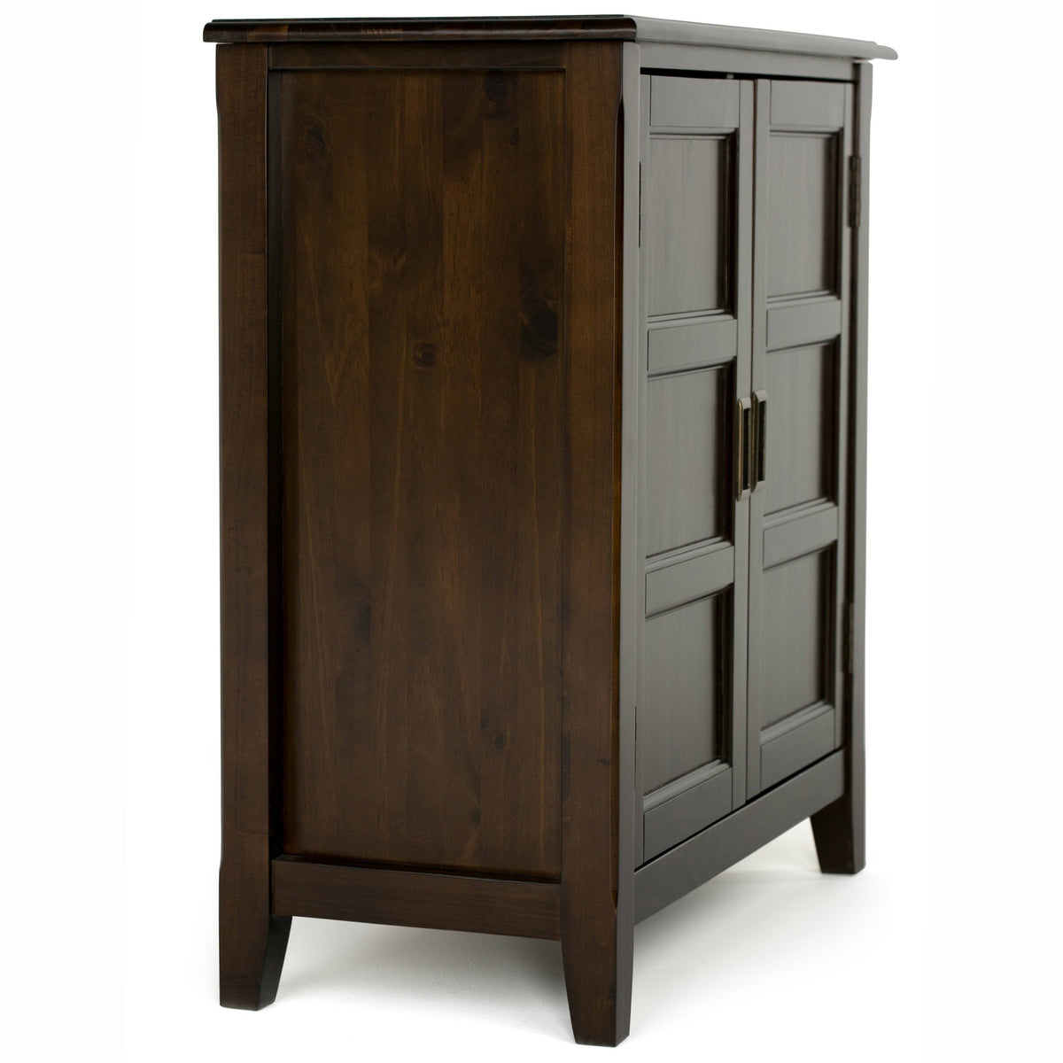 Espresso Brown Solid Wood 30 inch Wide Low Storage Cabinet T7825