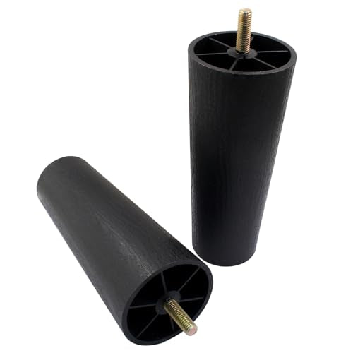 4Pcs 6 inch Plastic Tapered Sofa Legs with M8 Hanger Bolts J56239