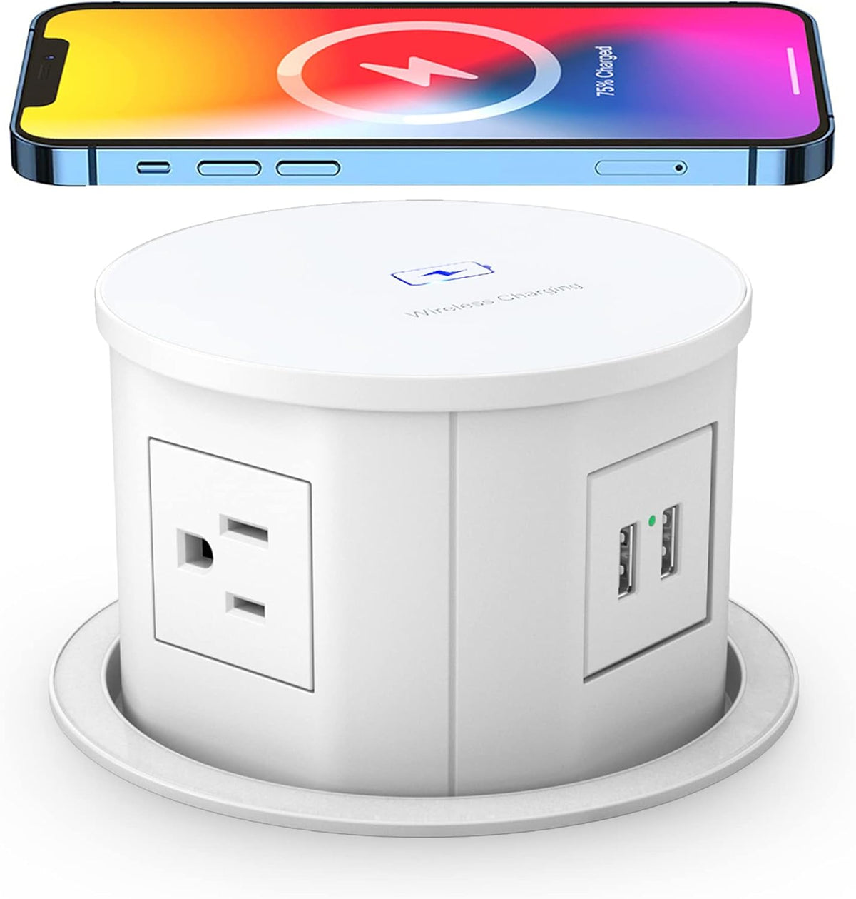 Pop up Power Outlet with 10W Wireless Charger, 4 Outlets, 2 USB G189