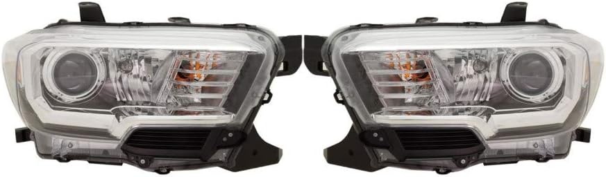 Toyota Tacoma Headlight 2018 Pair Driver and Passenger Side Halogen Type U208957