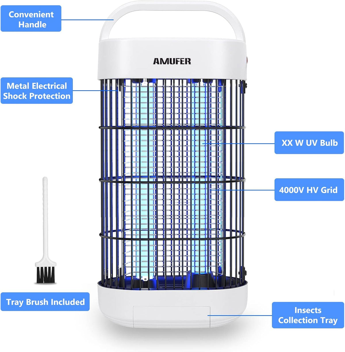 4000V 18W UV Electric Bug Zapper Pack of 2 S2114
