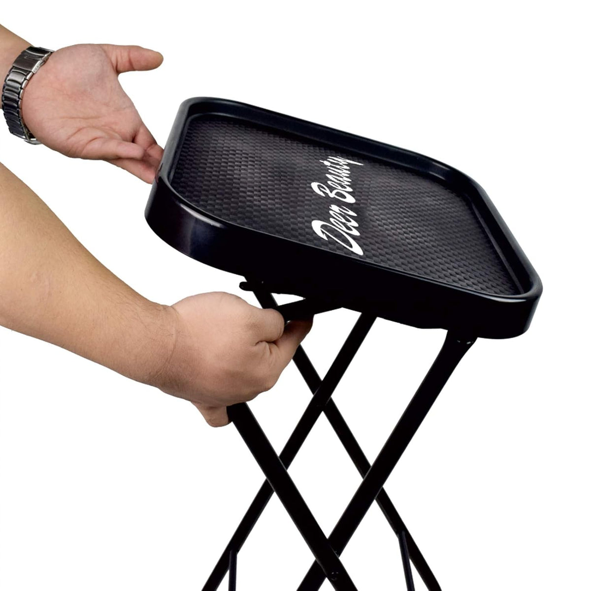 Salon Tray Metal Rolling Folding Cart S4548