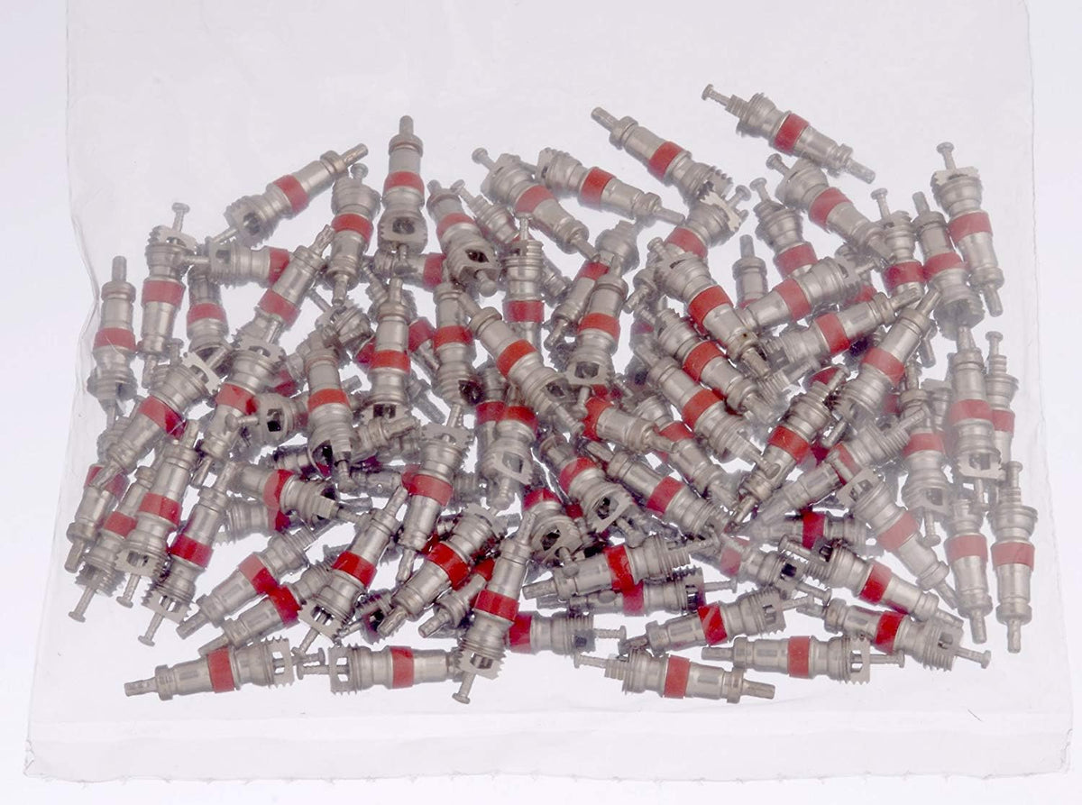 500 Pack Nickel Plated Red Valve Cores K3354
