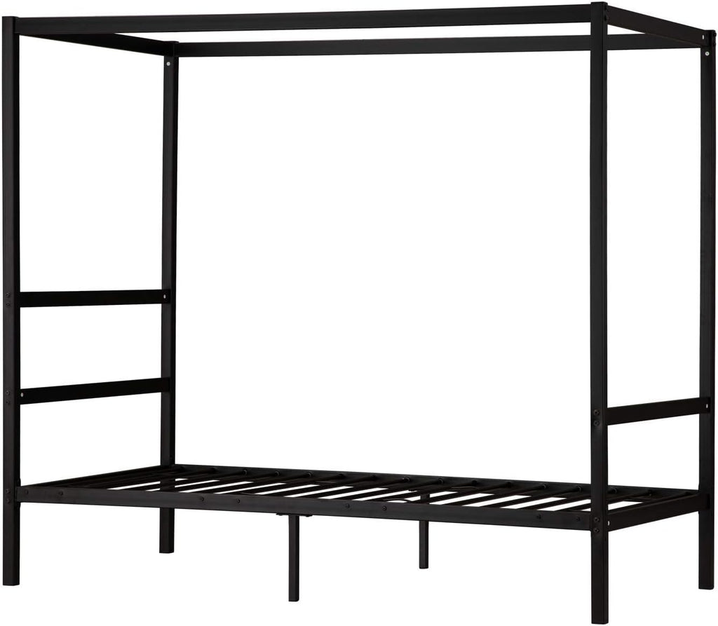 Black Twin Size Canopy Bed Frame Y8331
