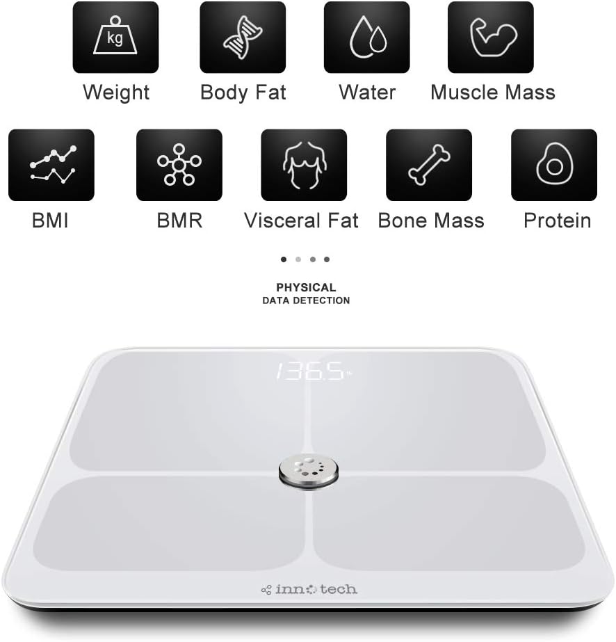 Smart Body Fat Scale Bluetooth Digital BMI Bathroom Weight Scales Pack of 2 F34783