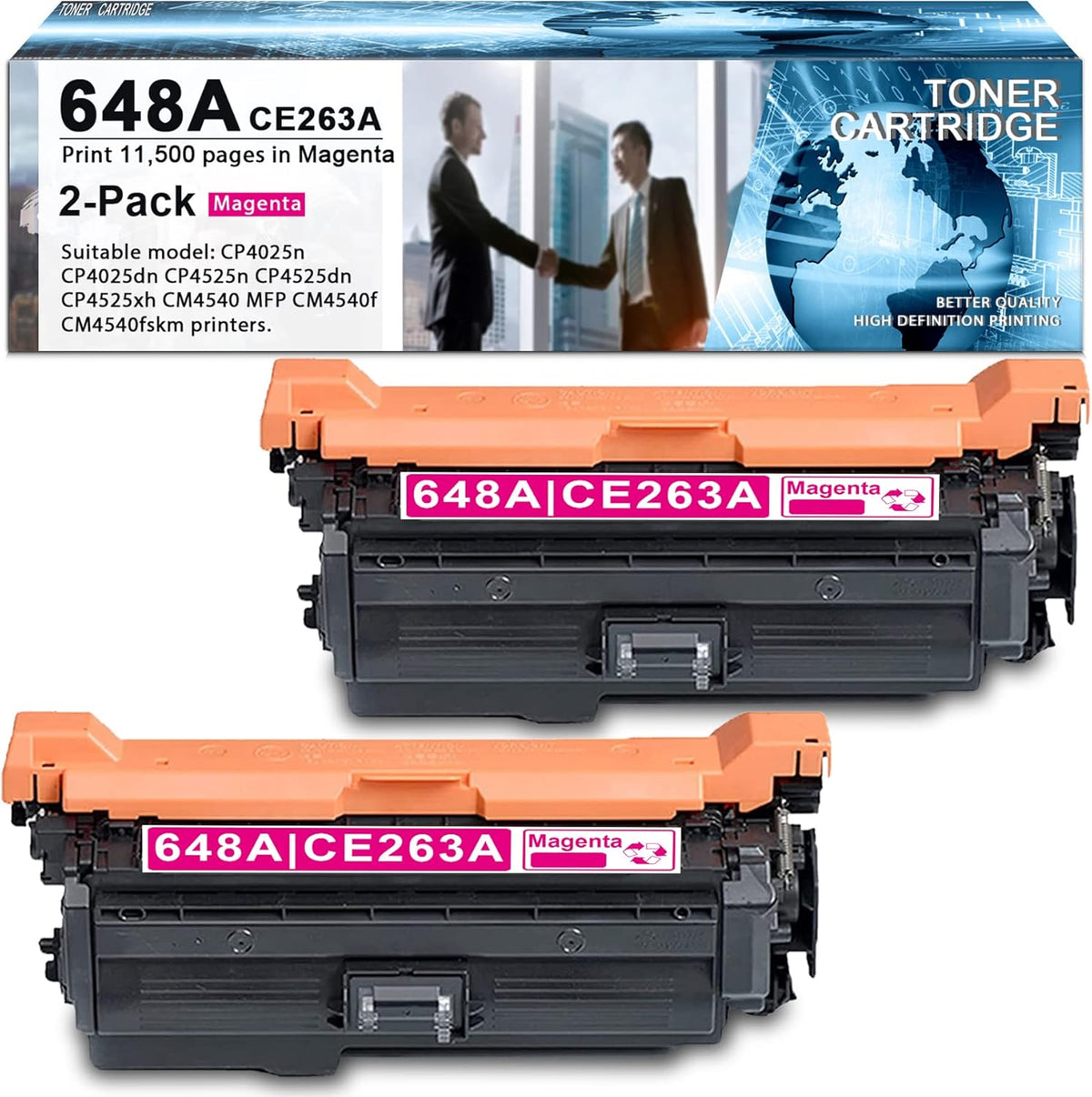 Magenta Remanufactured Toner Cartridge 2 Pack J6802