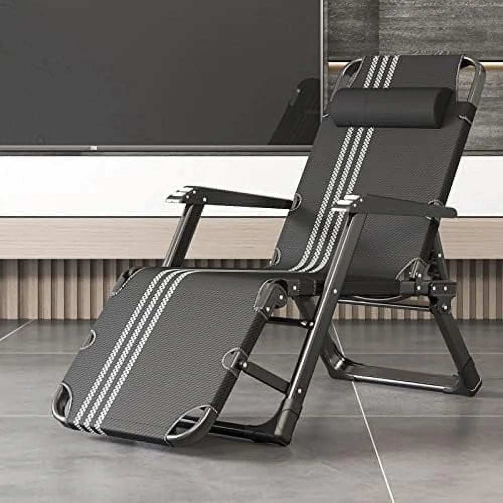 Folding Chair with Adjustable Backrest and Removable Cushion X77065