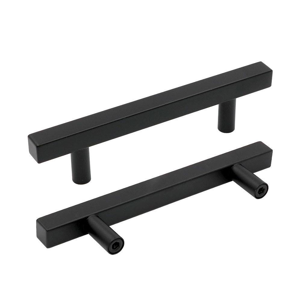 Matte Black Cabinet Handles and Knobs, 20 Pack, 128mm A858