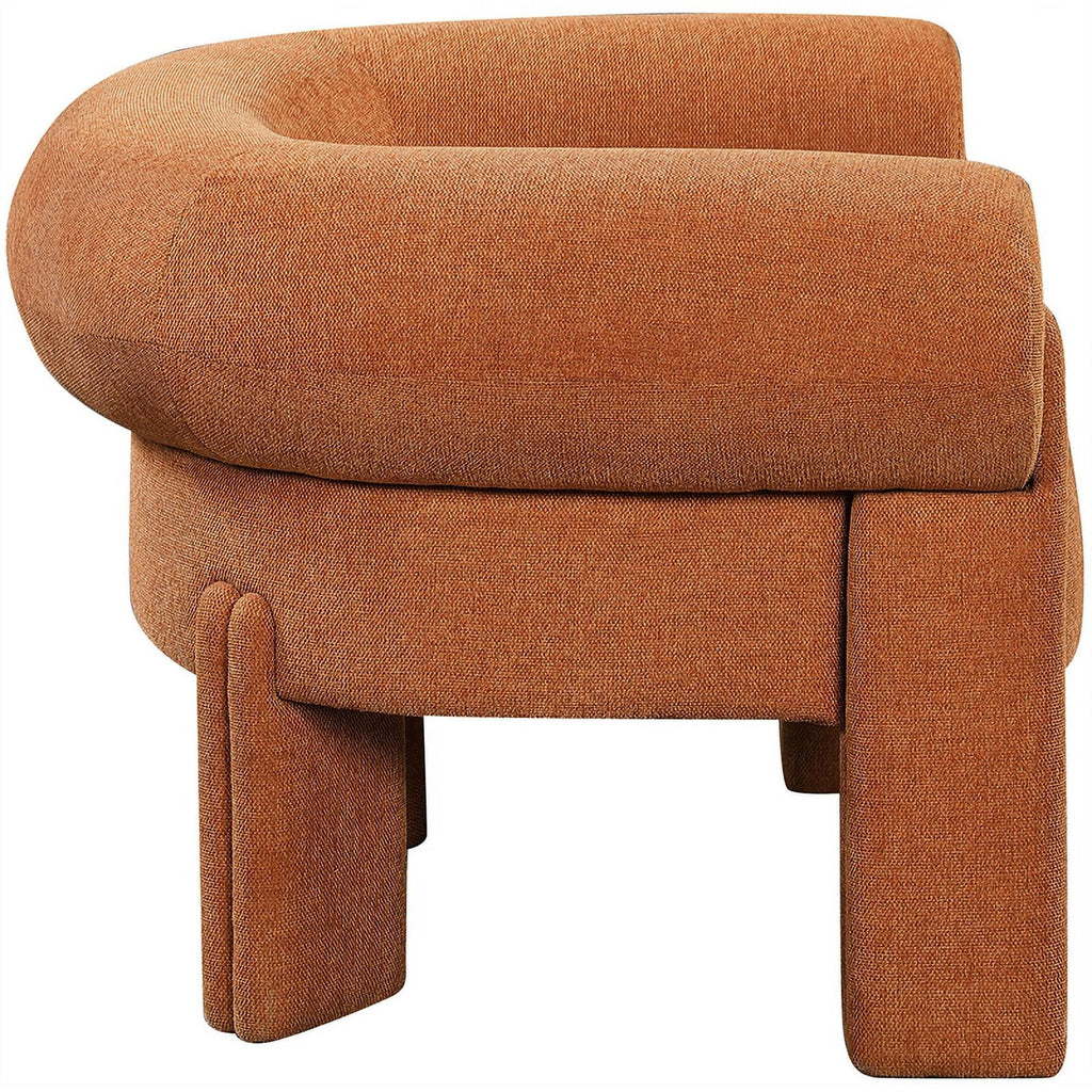 Cognac Fabric Accent Chair J96305
