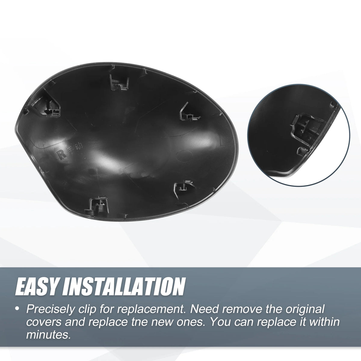 Gray Rear View Mirror Cover Cap for BMW Mini Clubman R55 Hatchback Cooper R56 O4090