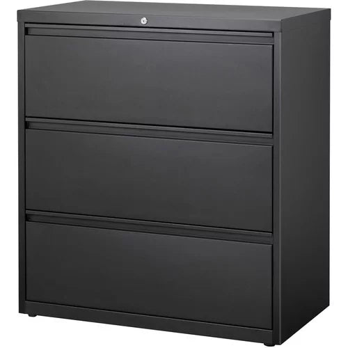 Black 3 Drawer Lateral File Cabinet G454
