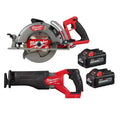 18V Cordless 7-1/4 in. Rear Handle Circular Saw with Two 6 Ah Batteries H369