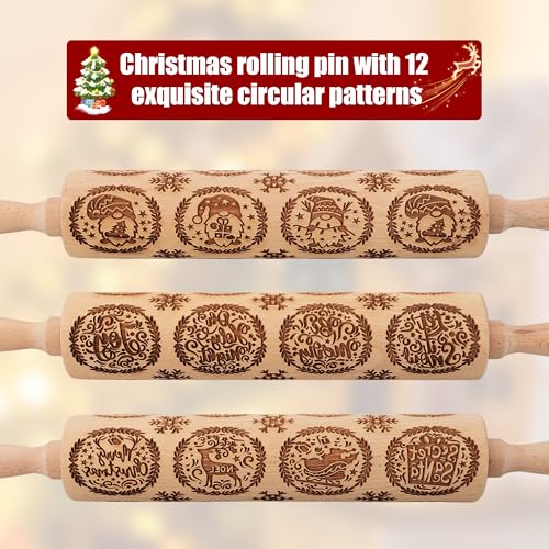 17" Wooden Rolling Pin with Cleaning Brush D57890