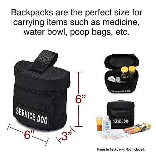 Service Dog Vest with Hook and Loop Straps and Detachable Backpacks in 7 Sizes F127