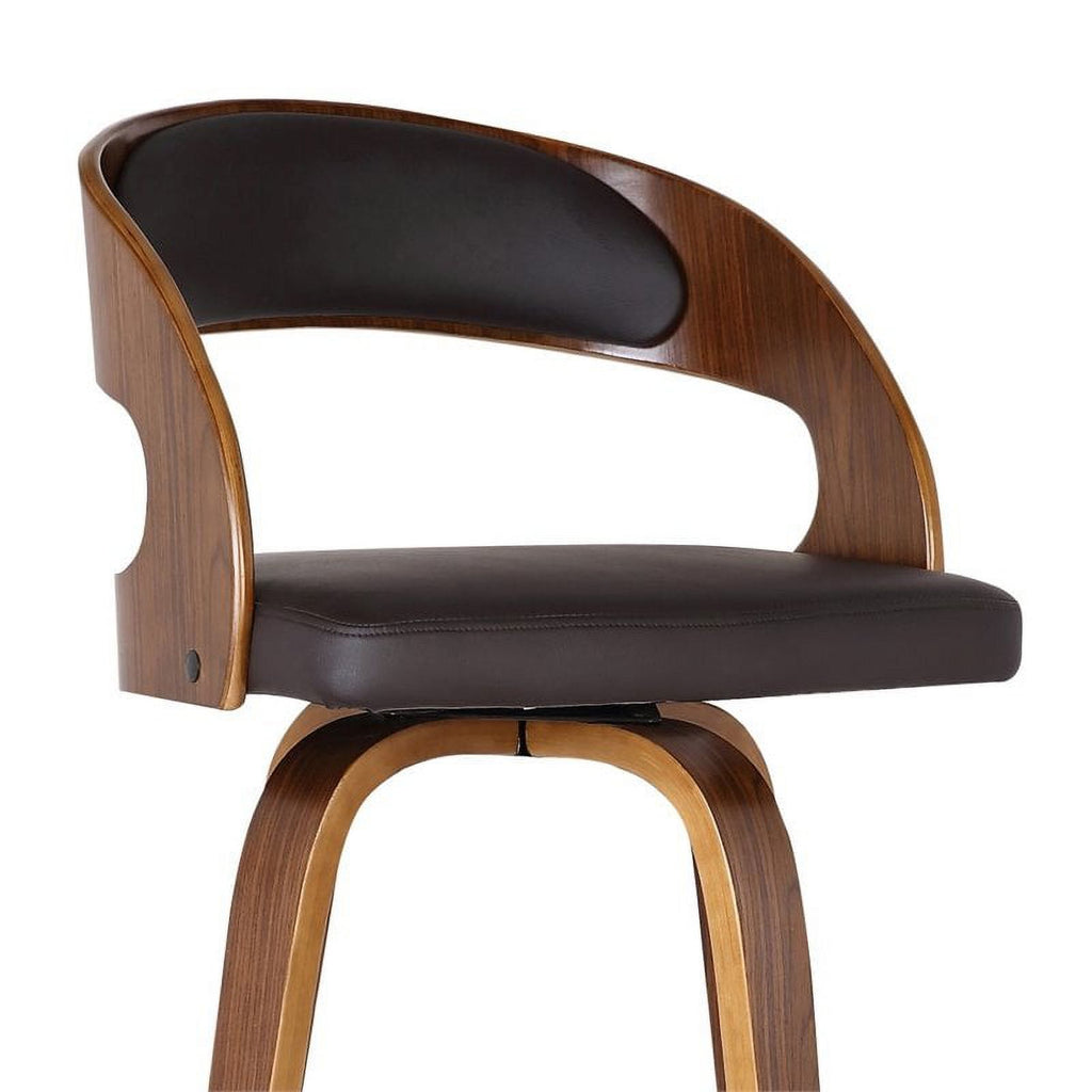 26" Faux Leather Counter Stool in Brown H585272