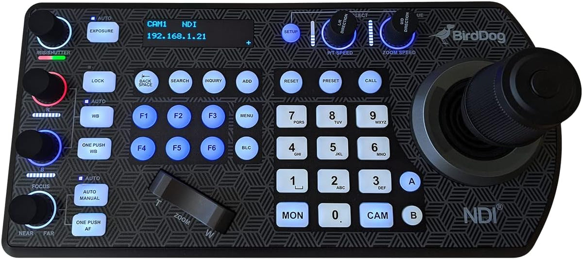 PTZ Keyboard Controller with NDI, VISCA, RS-232 and RS-422 Support W14449