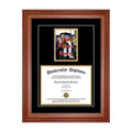 Walnut 2 inch Diploma Frame with 5x7 Photo and Double Matting A269941