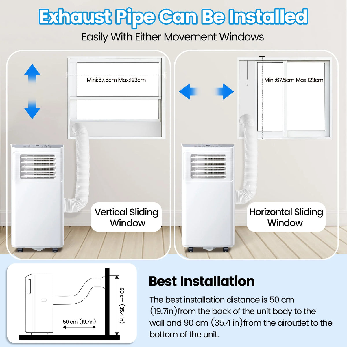8000 BTU Portable Air Conditioner with Dehumidifier & Fan R90192