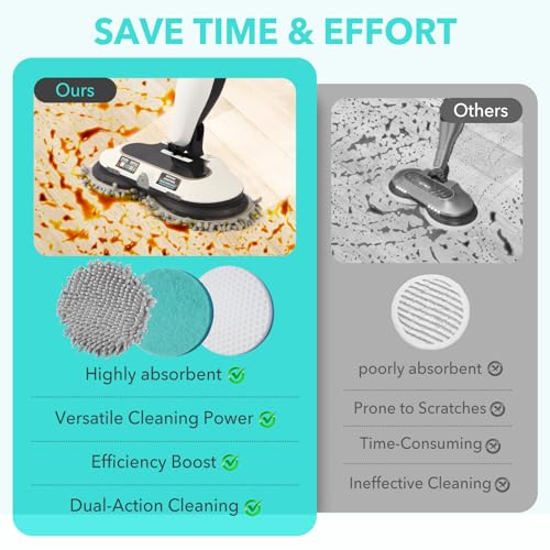 6 Packs Steam Mop Pads Replacement Washable Pad K963