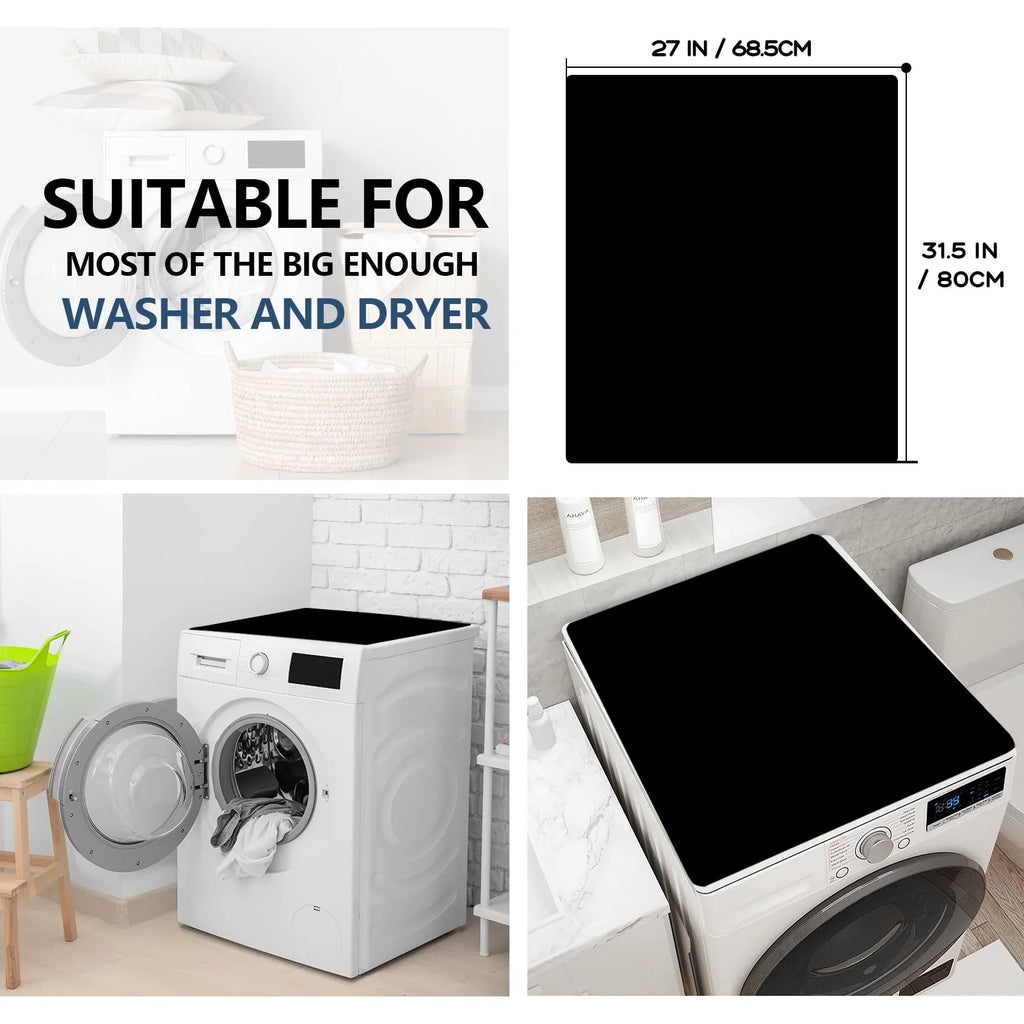 Black 27" x 31.5" Washer or Dryer Top Mat Cover O4907