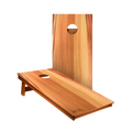 Wood Panel Cornhole Boards Toss Game Beanbag Set W357524