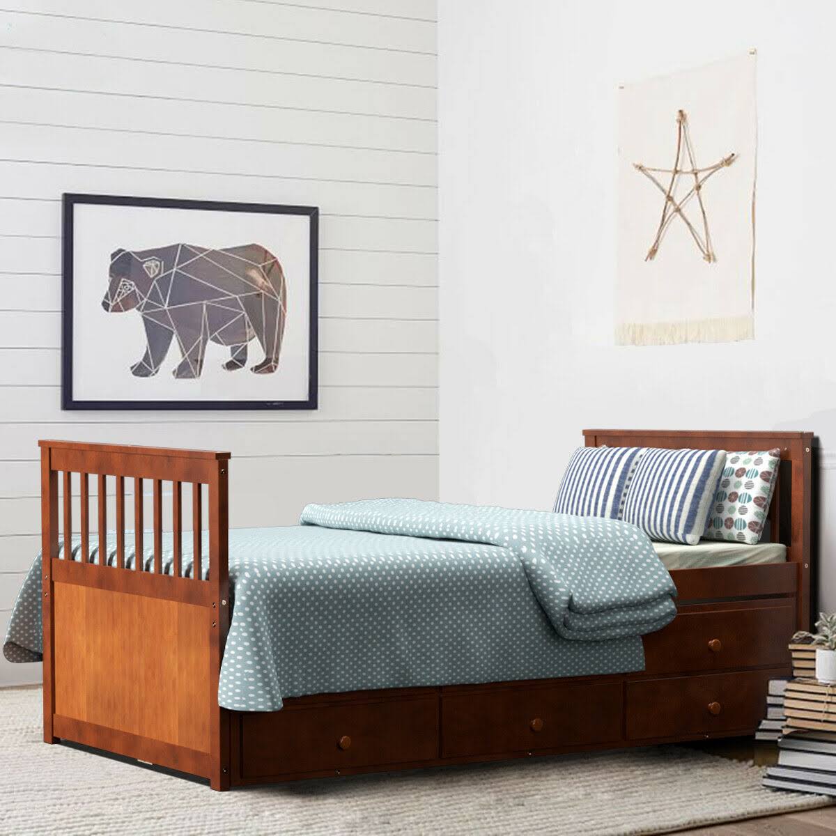 Twin Captain's Bunk Bed L26046