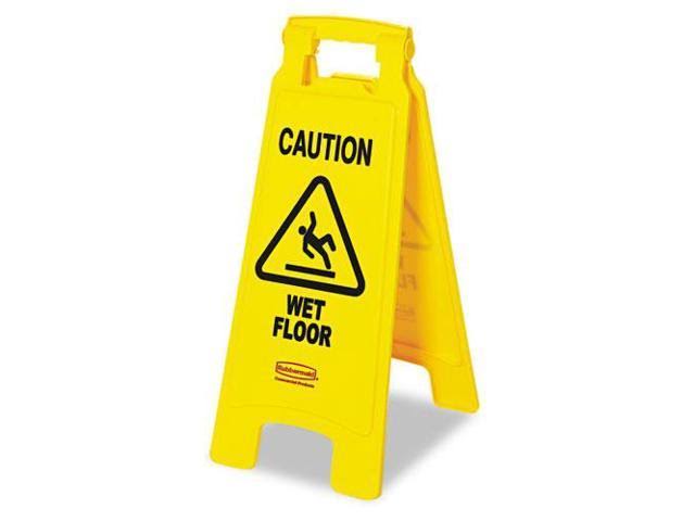 Yellow Caution Wet Floor Safety Sign H826