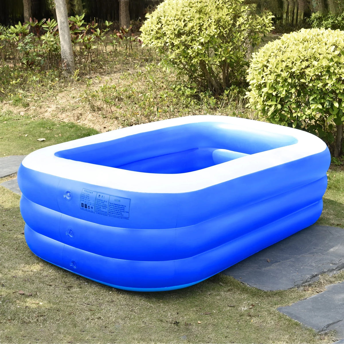 Inflatable Kiddie Pool 71 x 51 x 24 Rectangle Swimming Pool L957957