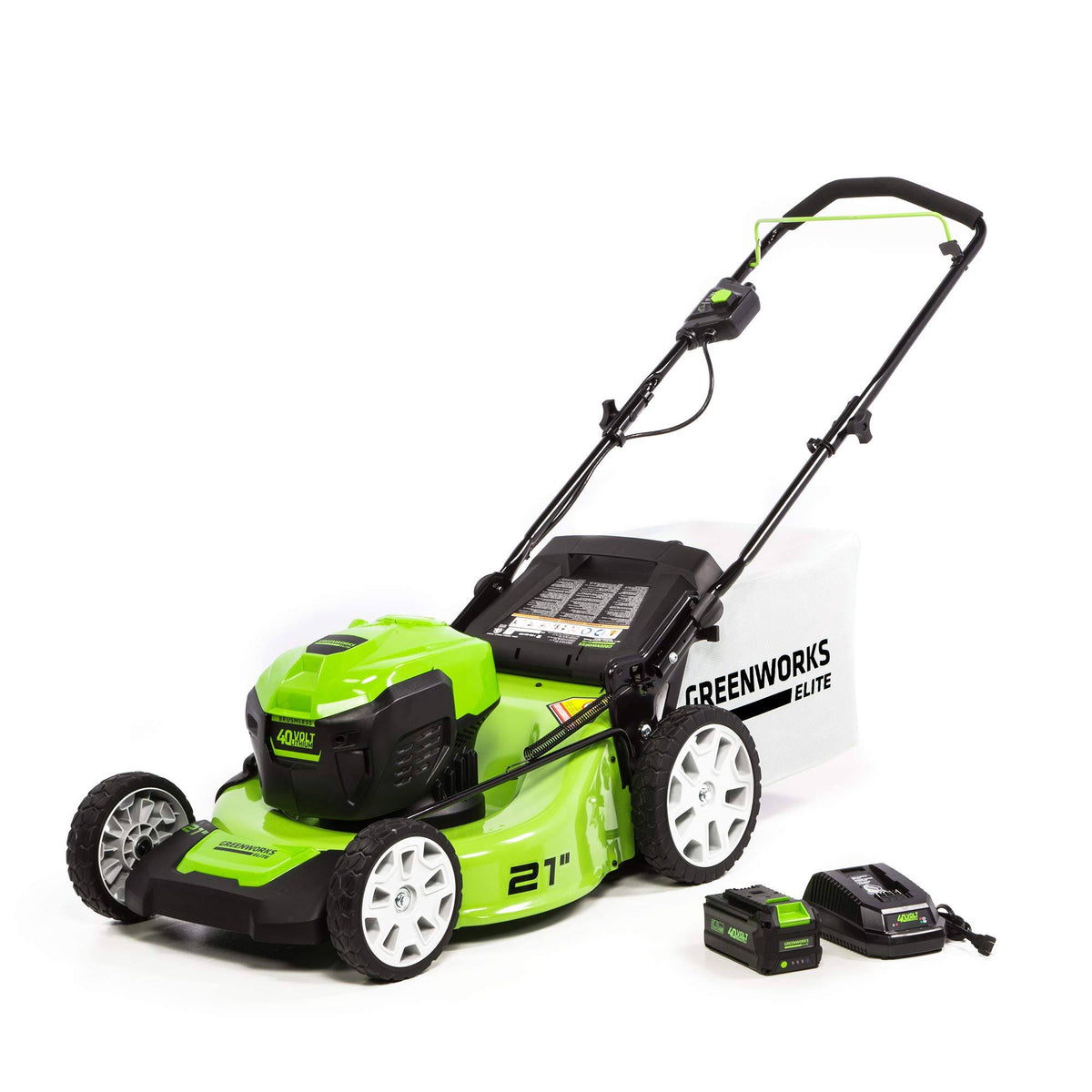21-Inch 40V Brushless Push Mower with 6Ah Battery and Charger J733