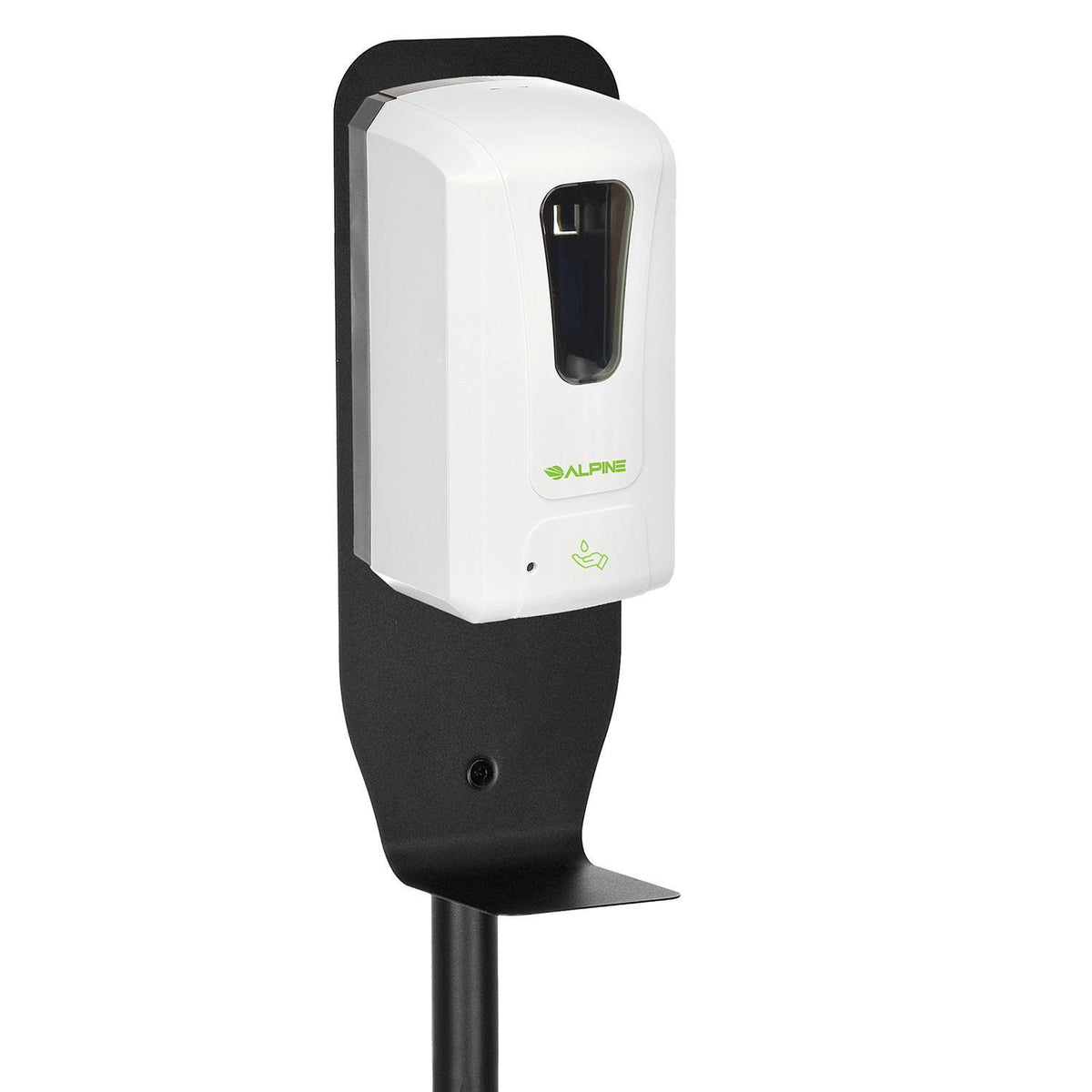 White Automatic Gel Hand Sanitizer and Soap Dispenser with Floor Stand L213