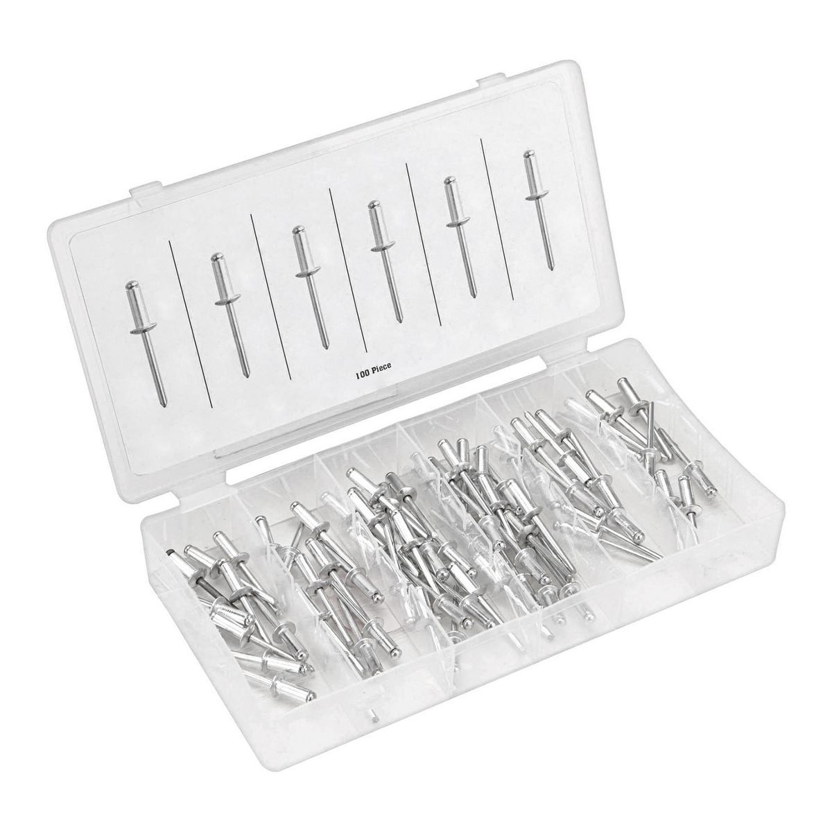 1/4 in. Aluminum Blind Rivet Set, 100 Piece U35311