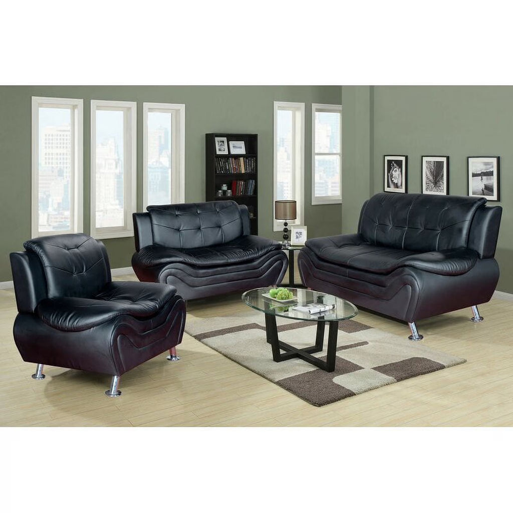 Black 3 Piece Living Room Set T9247