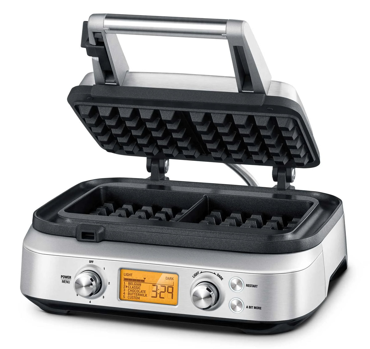 Brushed Stainless Steel 2 Slice Waffle Maker Y4528