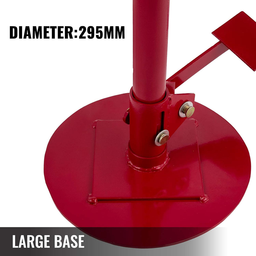 Underhoist Stand 3/4 Ton Capacity Pole Jack Heavy Duty Jack Stand Car Support Jack Lifting from 1.5 m to 2.0 m, Round Base, with Pedal, Red Pack of 2 R670