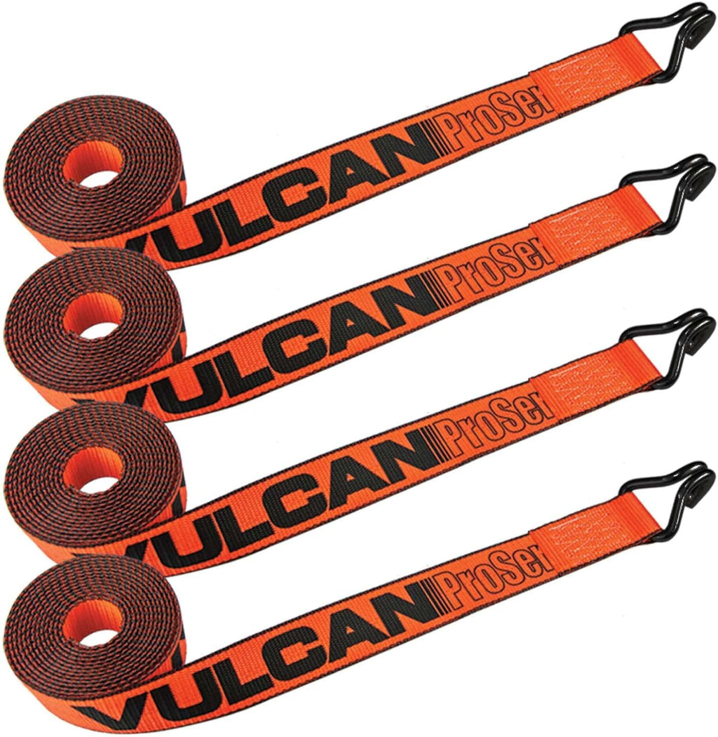 2 Inch x 30 Foot 4 Pack Yellow Winch Strap with Wire Hook K336135