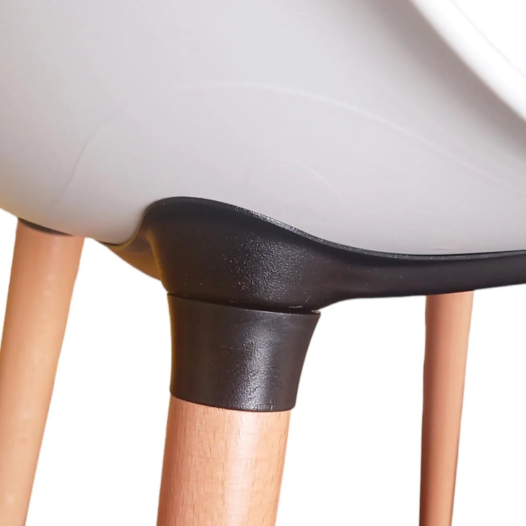 White Plastic Dining Side Chairs Set of 4 A22546