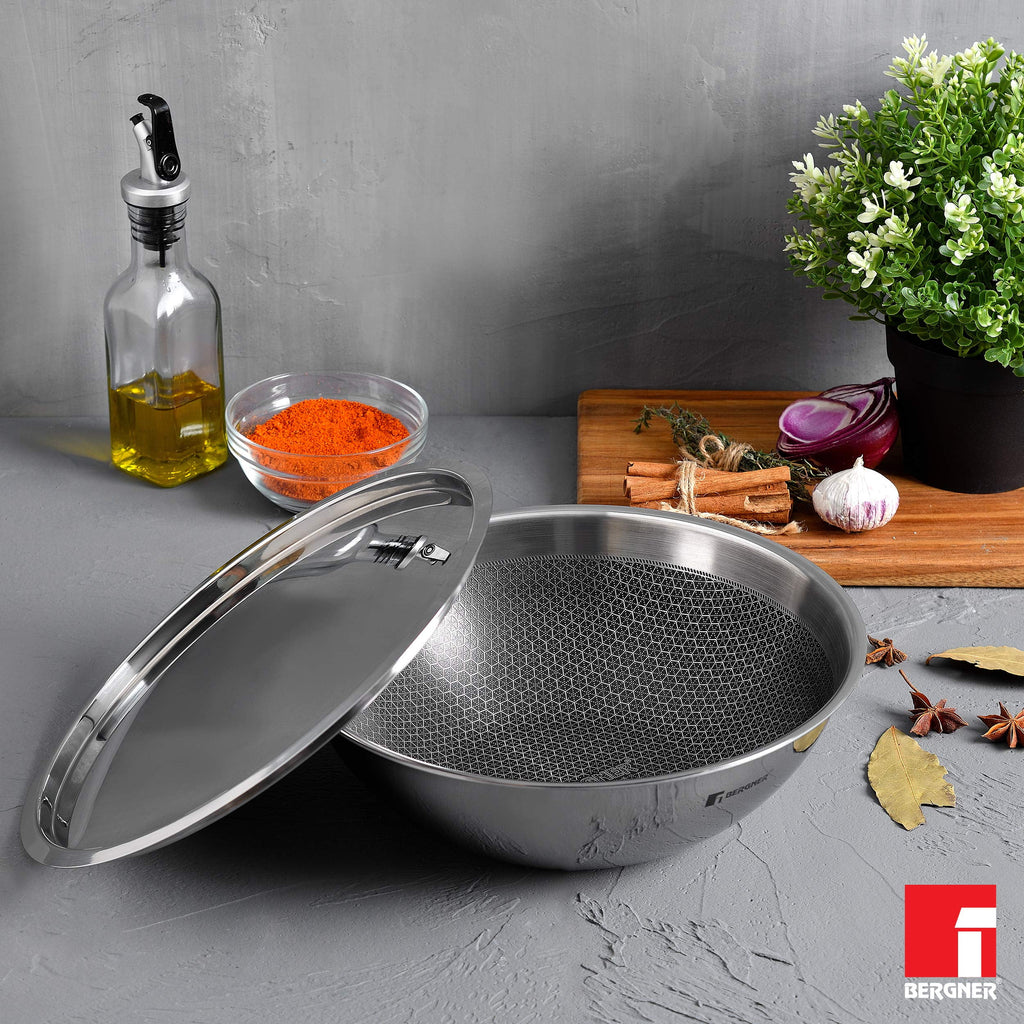 20 Cm Stainless Steel Non Stick Tasra With Lid I206