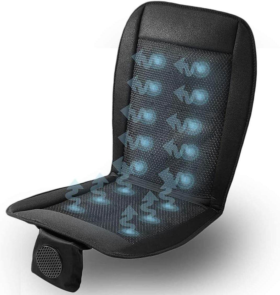 Black 12V Adjustable Cooling Car Seat Cushion X4443