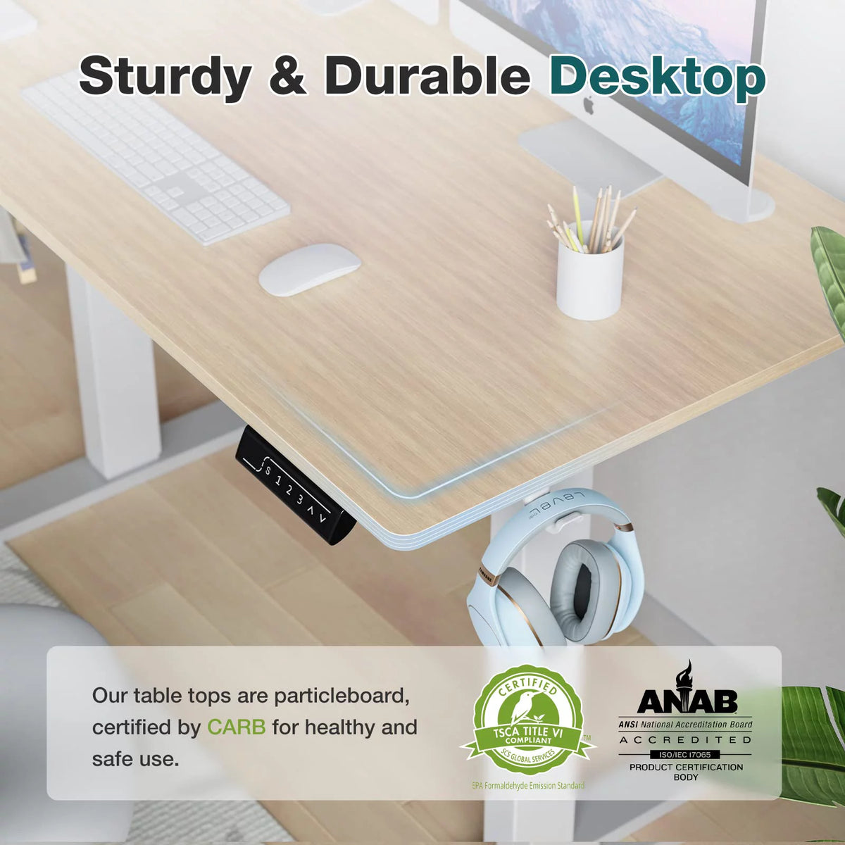 Height Adjustable Electric Standing Desk 40 x 24 Inches I6114