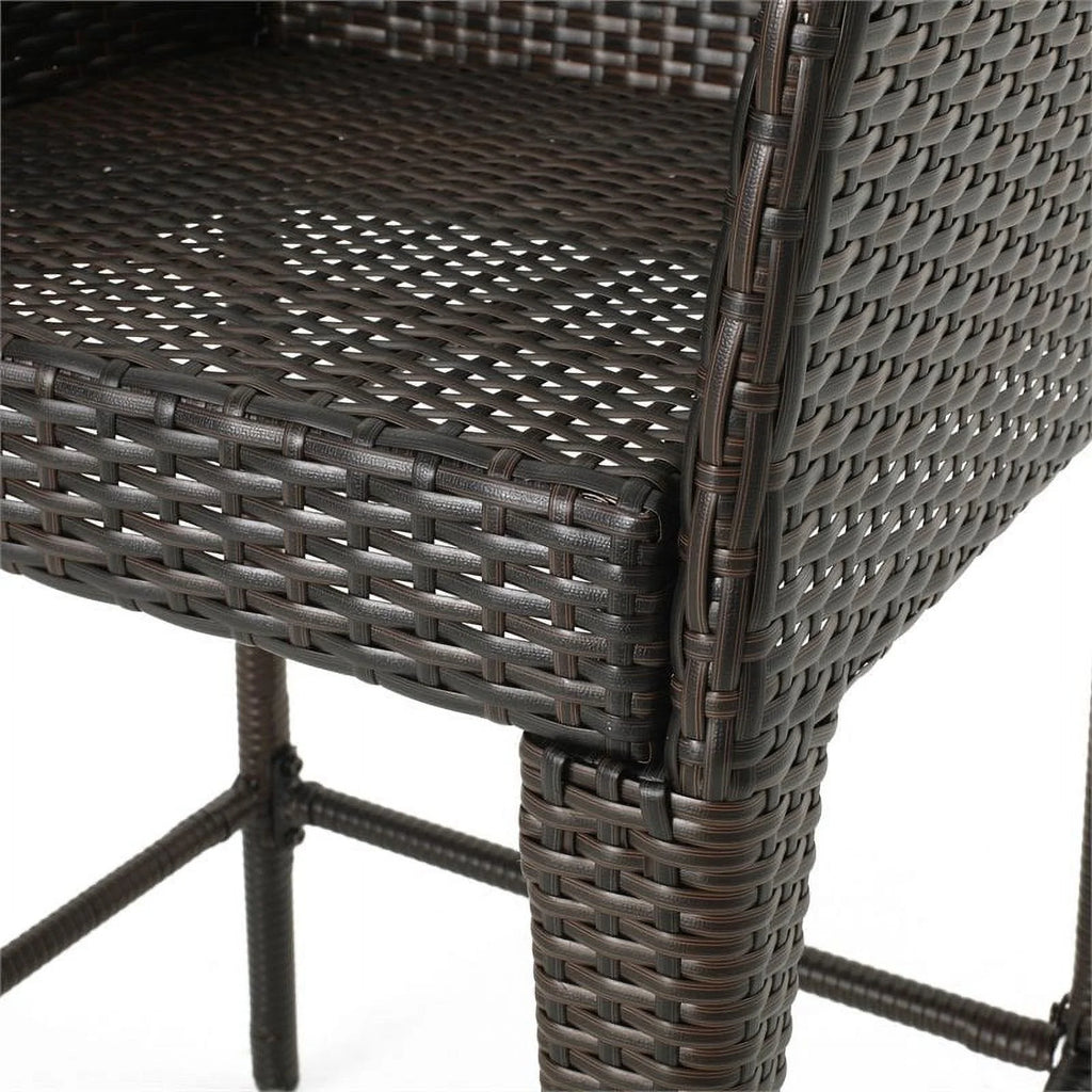 Multi Brown Wicker Barstool Set of 2 L982436
