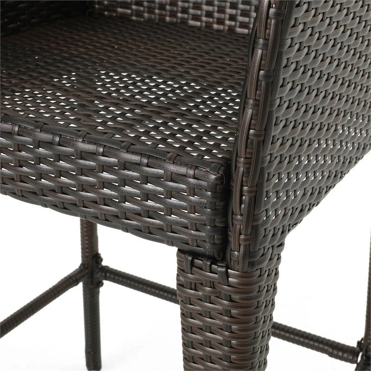 Multi Brown Wicker Barstool Set of 2 L982436