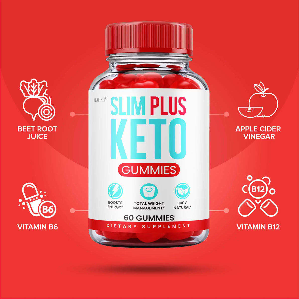 Keto Gummies with Apple Cider Vinegar 60 Gummies H810399
