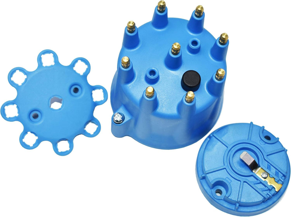 Black 8-Cylinder Distributor Cap and Rotor Kit X863192