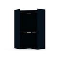 Modern Open Corner Closet with 2 Hanging Rods A7270