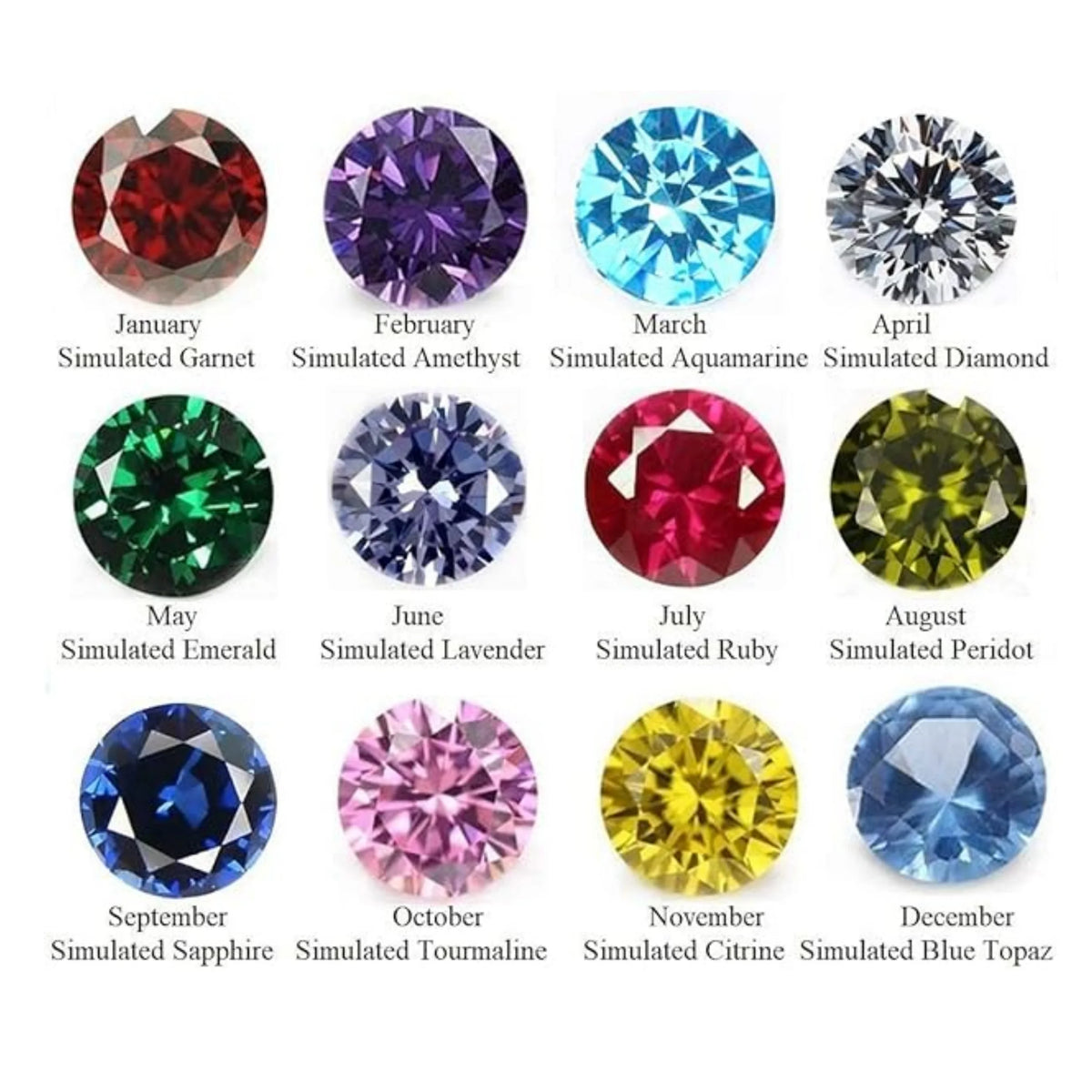 Sterling Silver Class Rings with CZ Birthstone L65725