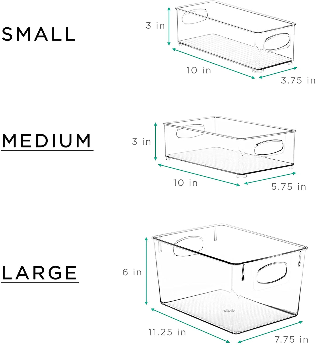 Set of 10 Kitchen Pantry Storage Bins T826105