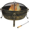 Outdoor Cauldron Fire Pit with Spark Screen Y544