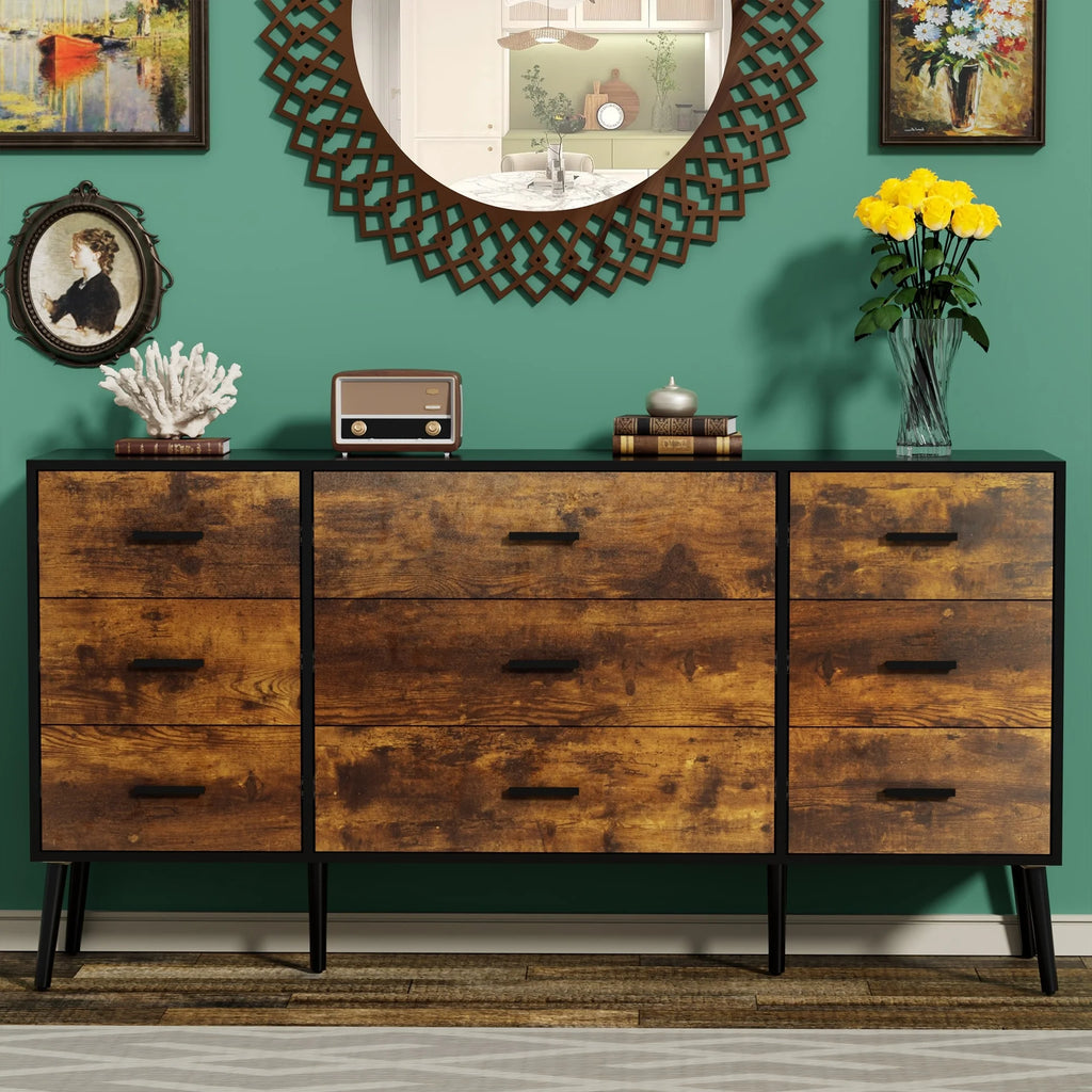 9 Drawer Dresser Storage Cabinet U559