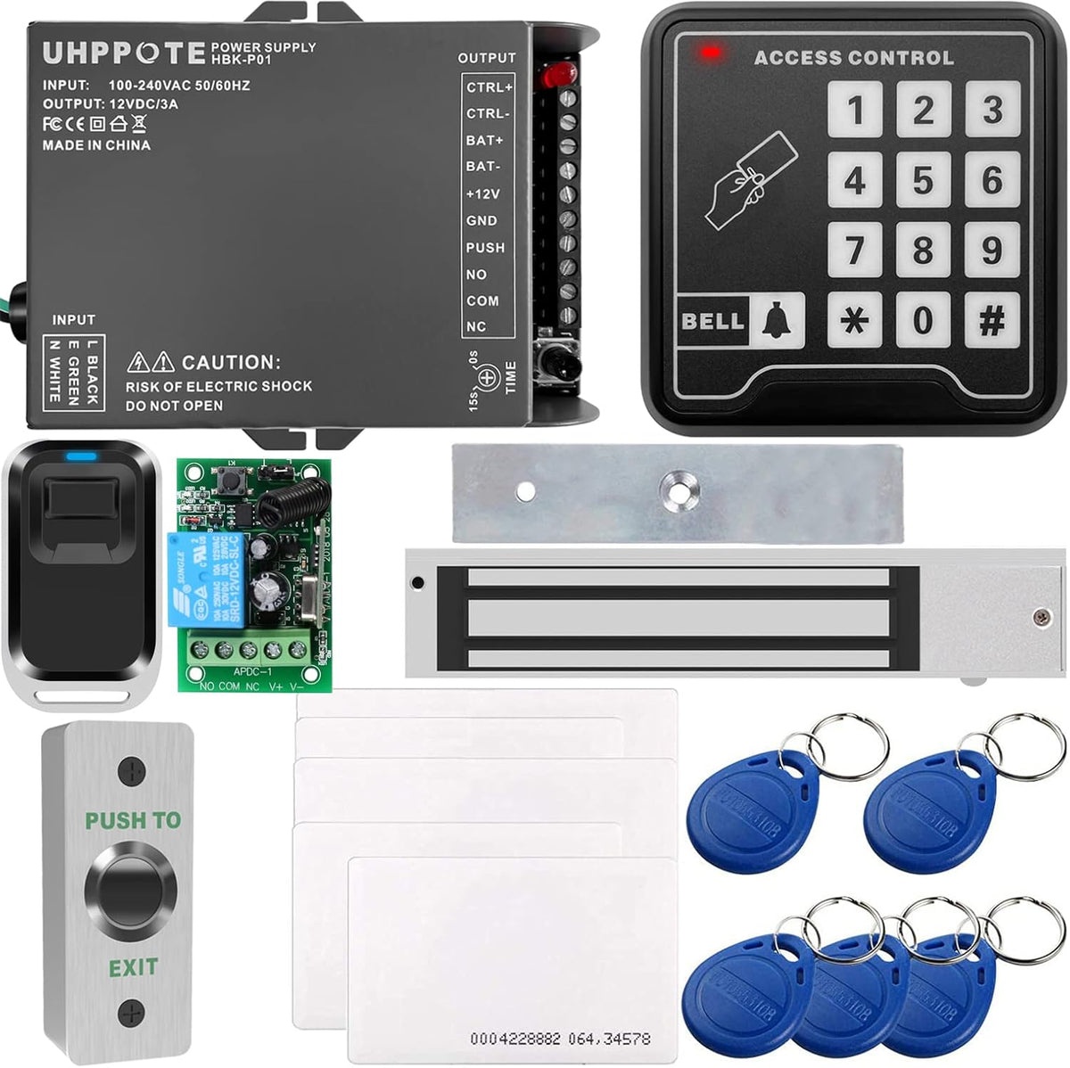 125KHz RFID Card Door Access Control Kit with Electric Magnetic Lock B585155